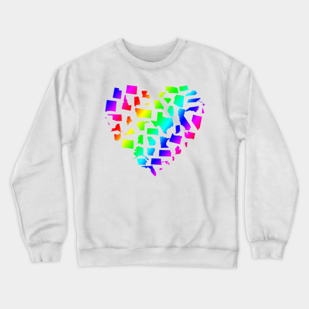 American 50 States Heart Design